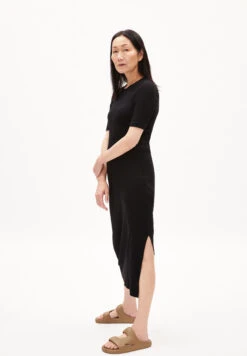 Armedangels Rib-Dress Regular Fit Made Of Organic Cotton Mix -Armedangels sehaa01 black