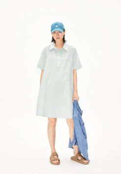 Armedangels Dress Relaxed Fit Made Of Organic Cotton 10 Armedangels Dress Relaxed Fit Made Of Organic Cotton -Armedangels talizaa polar green01 05