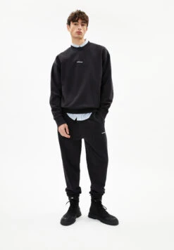 Armedangels Heavyweight Sweatshirt Relaxed Fit Made Of Organic Cotton Mix -Armedangels thaao premium black01 06