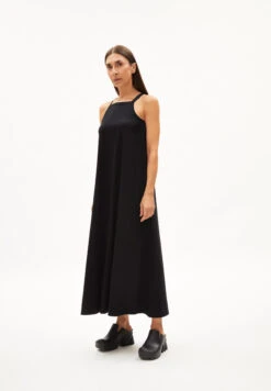 Armedangels Jersey Dress Loose Fit Made Of Organic Cotton -Armedangels thidaa mercerized black 06