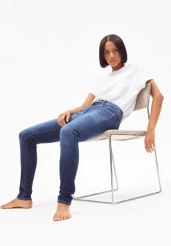 Armedangels Skinny Fit Mid Waist Made Of Organic Cotton Mix 14 Armedangels Skinny Fit Mid Waist Made Of Organic Cotton Mix -Armedangels tillaa dark ink01 05