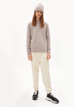 Armedangels Sweater Regular Fit Made Of Alpaca Wool Mix -Armedangels uldaa premium light caramel melange01 06