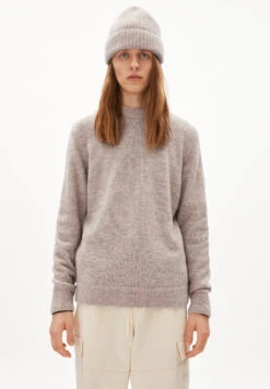 Armedangels Sweater Regular Fit Made Of Alpaca Wool Mix -Armedangels uldaa premium light caramel01 melange