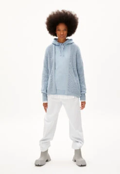 Armedangels Knit Cardigan Loose Fit Made Of Organic Cotton -Armedangels vildanaa soft morning sky01 06
